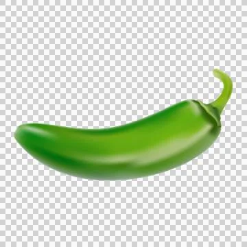 Close-up of chilli pepper on white background Stock Illustration