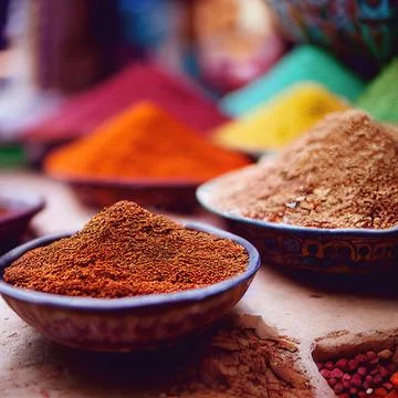 Close up of chilli powder Stock Illustration