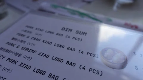 Close up of a chinese menu. San Francisco CA USA May 10 2026 Stock Footage 334969678