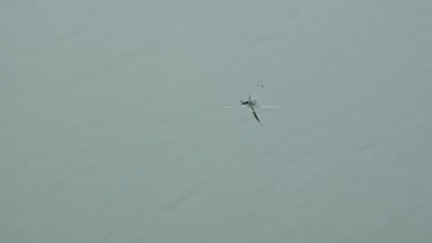 Close up of chipped car windshield in heavy rain Stock Footage 255119630