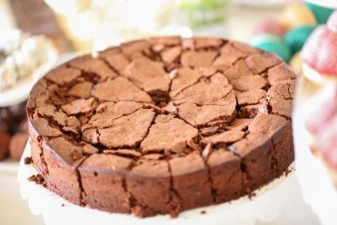 Close up of chocolate cake Foto stock
