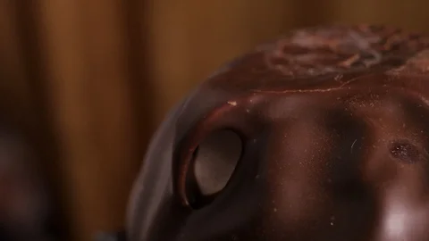 Close-up of chocolate covered marshmallows moving in a circle. Confectionery pro Stock Footage 118597577