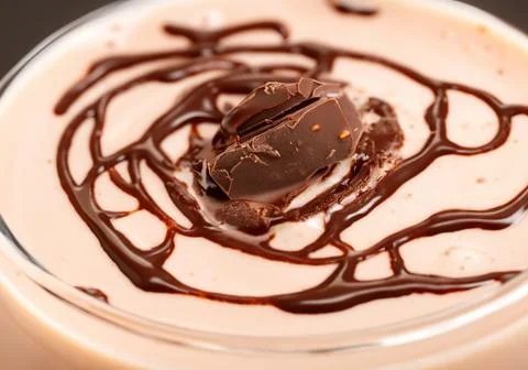 Close up Chocolate milkshake Stock Photos