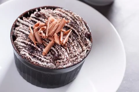 Close up of chocolate mousse Stock Photos