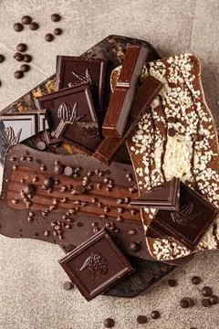 Close-up of chocolate pieces Stock Photos