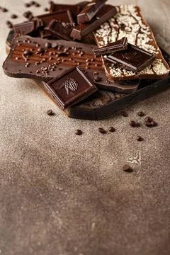 Close-up of chocolate pieces Stock Photos