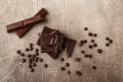 Close-up of chocolate pieces Stock Photos