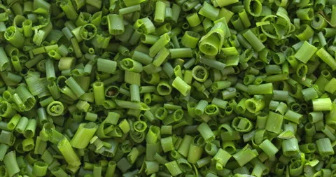 Close-up of chopped chives background. Stock Footage 333519289