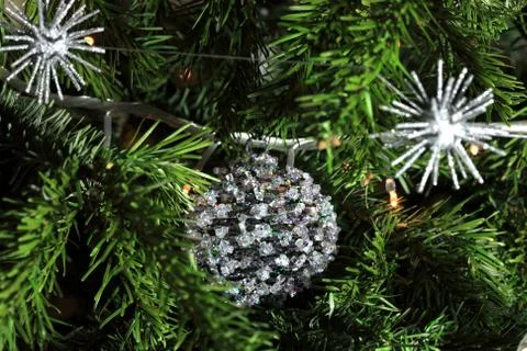 Close up of christmas decorations Stock Photos
