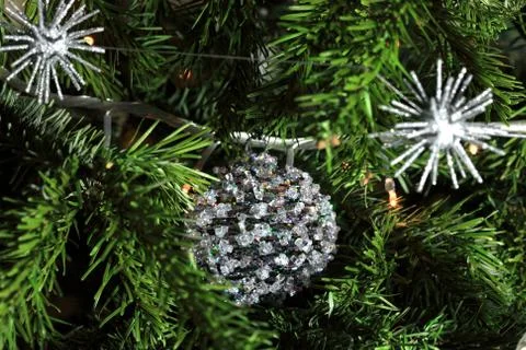 Close up of Christmas decorations Stock Photos