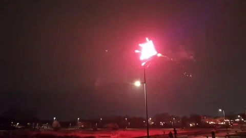 Close Up of Christmas Fireworks Stock Footage 325407270