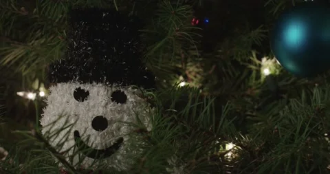 Close Up on Christmas Ornaments Stock Footage 138049986