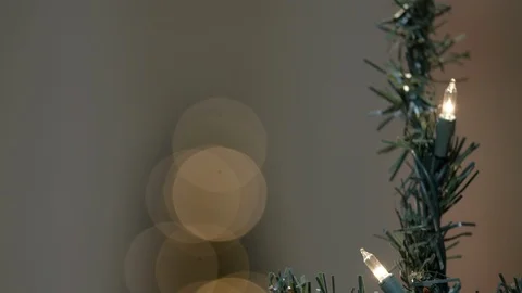 Close up of Christmas tree and lights blur background 動画素材 100725049
