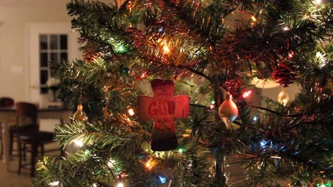 Close-up of Christmas tree Stock Footage 71231425
