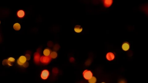 Close up of christmas tree lights flashing bokeh Stock Footage 99776478