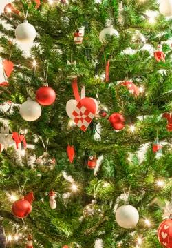 Close-up of a christmas tree Stock Photos