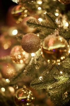 A close up of a christmas tree Stock Photos