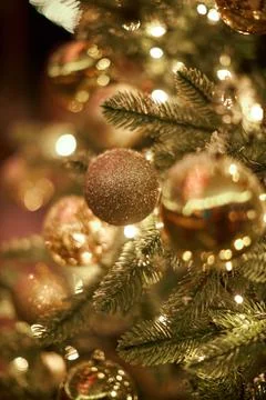 A close up of a christmas tree Stock Photos