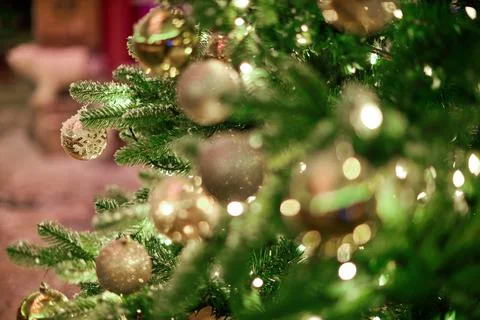 A close up of a christmas tree Stock Photos