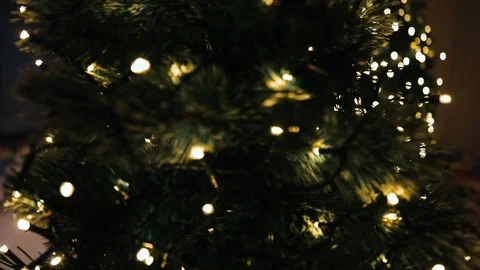 Close up of Christmas tree in restaurant Stock Footage 106810218