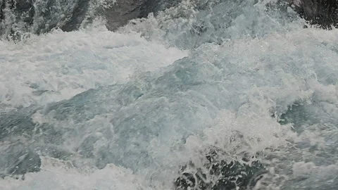 Close-up of churning water in rapid motion Stock Footage 295266837