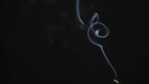 Close up of cigarette smoke drifting. Stock Illustration
