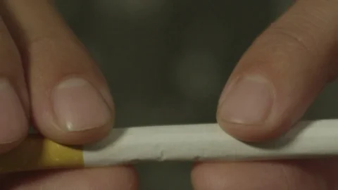 Close up of cigarrete - quitting smoking Stock Footage 72108057
