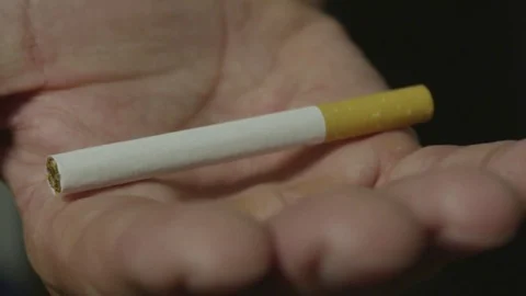 Close up of cigarrete - quitting smoking Stock Footage 72108755