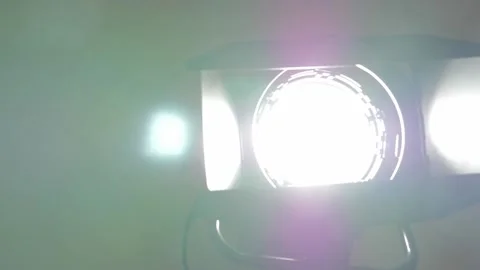 Close-up of a cinema spotlight. Stock Footage 155076002