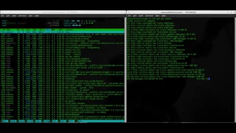 Close-up cinematic shot of a computer screen displaying lines of code being Stock Footage 333933711