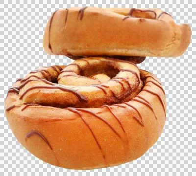 Close up of a cinnamon bun Stock Photos