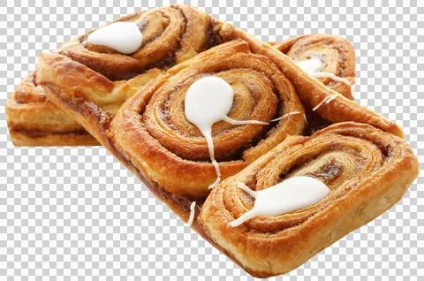 Close up of a cinnamon bun Stock Photos