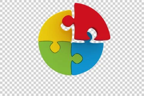 Close up of circle shape jigsaw puzzle Stock Photos
