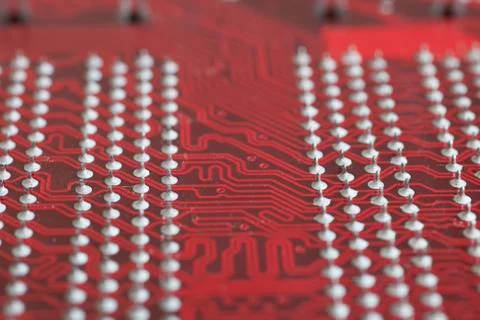 Close-up of a circuit board of a computer Foto stock