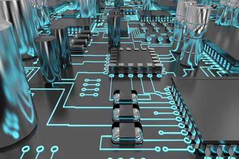 Close up of circuit board イラスト素材