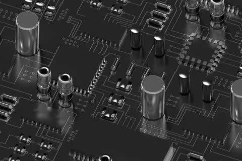 Close up of circuit board Stock Illustration