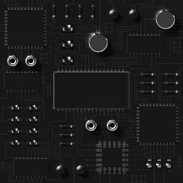 Close up of circuit board Stock Illustration