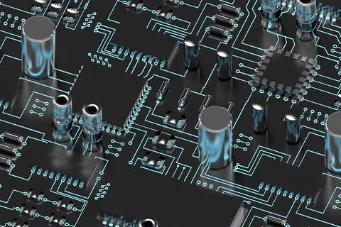 Close up of circuit board Stock Photos