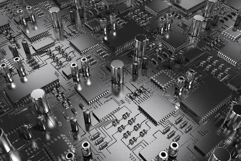 Close up of circuit board Foto stock