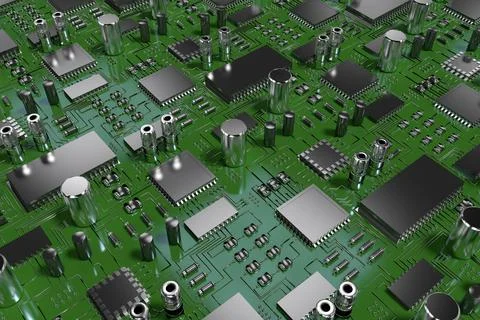 Close up of circuit board Stock Photos