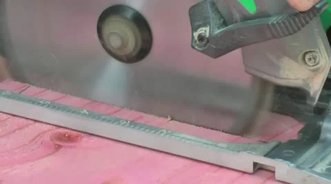Close up of circular saw Stock Footage 18039455