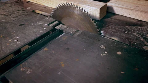 Close-up of a circular saw. Video stock 318588840