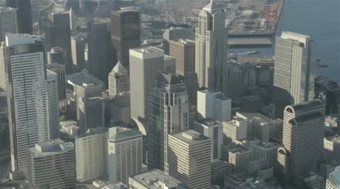 Close-Up of City Buildings 2 Stock Footage 12718593