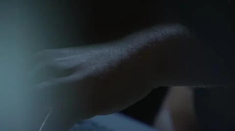 Close up of clamp being applied to arm, finger sensors Stock Footage 20448752