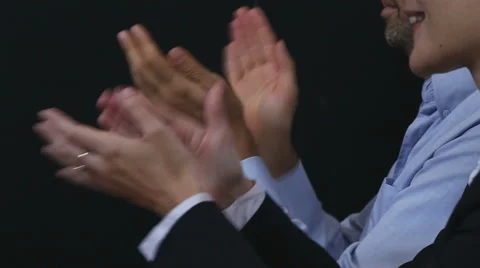 Close up on clapping hands Stock Footage 42228954