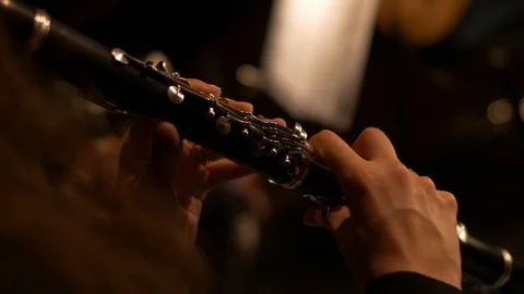 Close-Up of clarinet Video stock 94862653