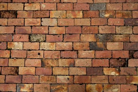 Close-up of classic red brick wall texture Stock Photos