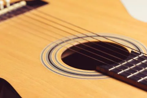 Close-up of classical guitar Stock Photos