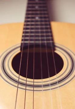 Close-up of classical guitar Stock Photos