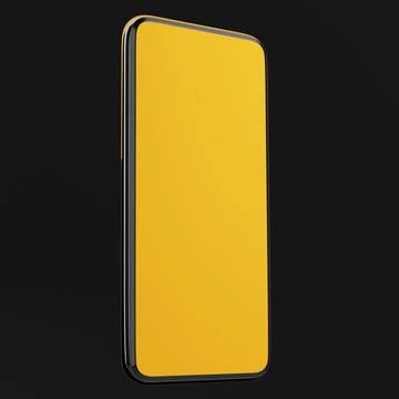 Close-up of clean smartphone mockup on black background. 3d rendering illustr Stockillustratie